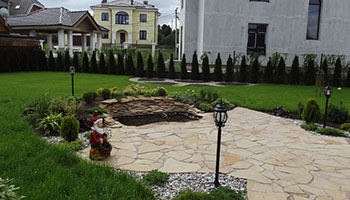 Зона отдыха с водоёмом